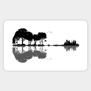 Nature Guitar Silhouette Magnet